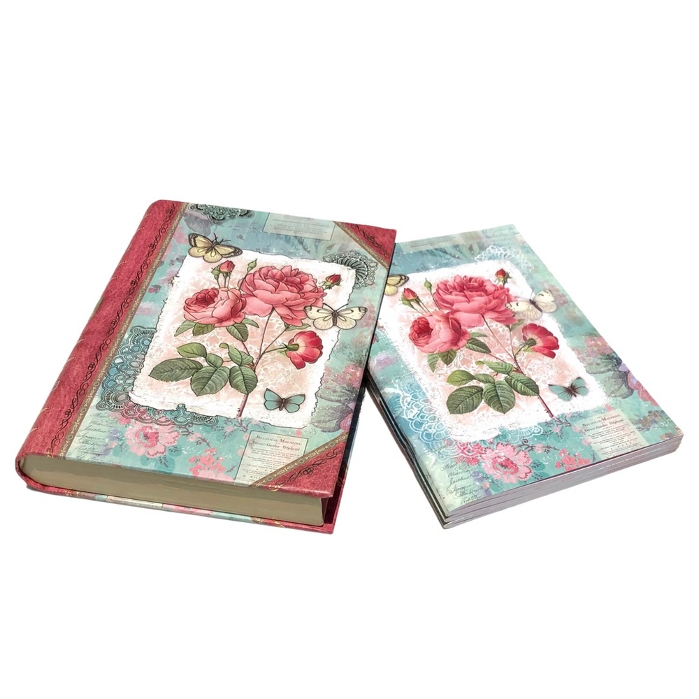 Pooch & Sweetheart Roses & Butterflies *Notebook Journals in Book Box (76979)